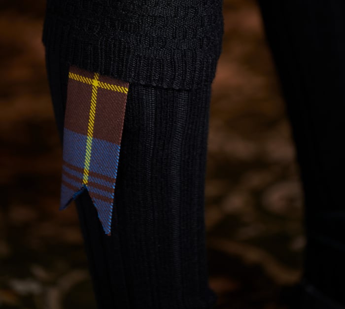 Garter tartan flashes – made to match your kilt image