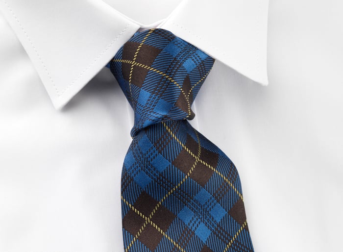Woven silk tie in Keepers tartan image